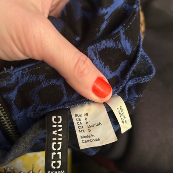 Blue leopard mini dress - Picture 4 of 4